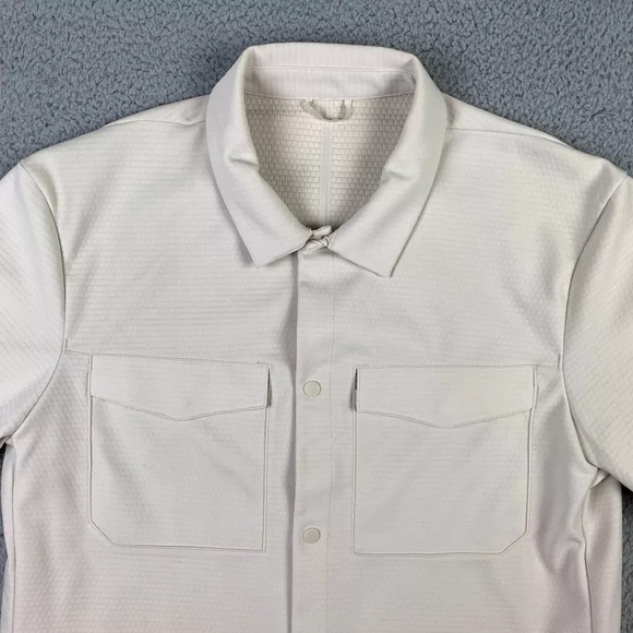 NWOT Lululemon $168 Gridliner Overshirt - bone white MED - Picture 4 of 9